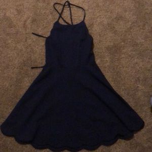 Blue skater dress